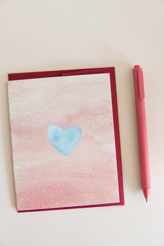 Blue Heart Card