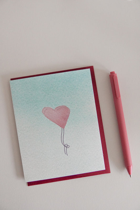 Up, Up, & Away Heart Card