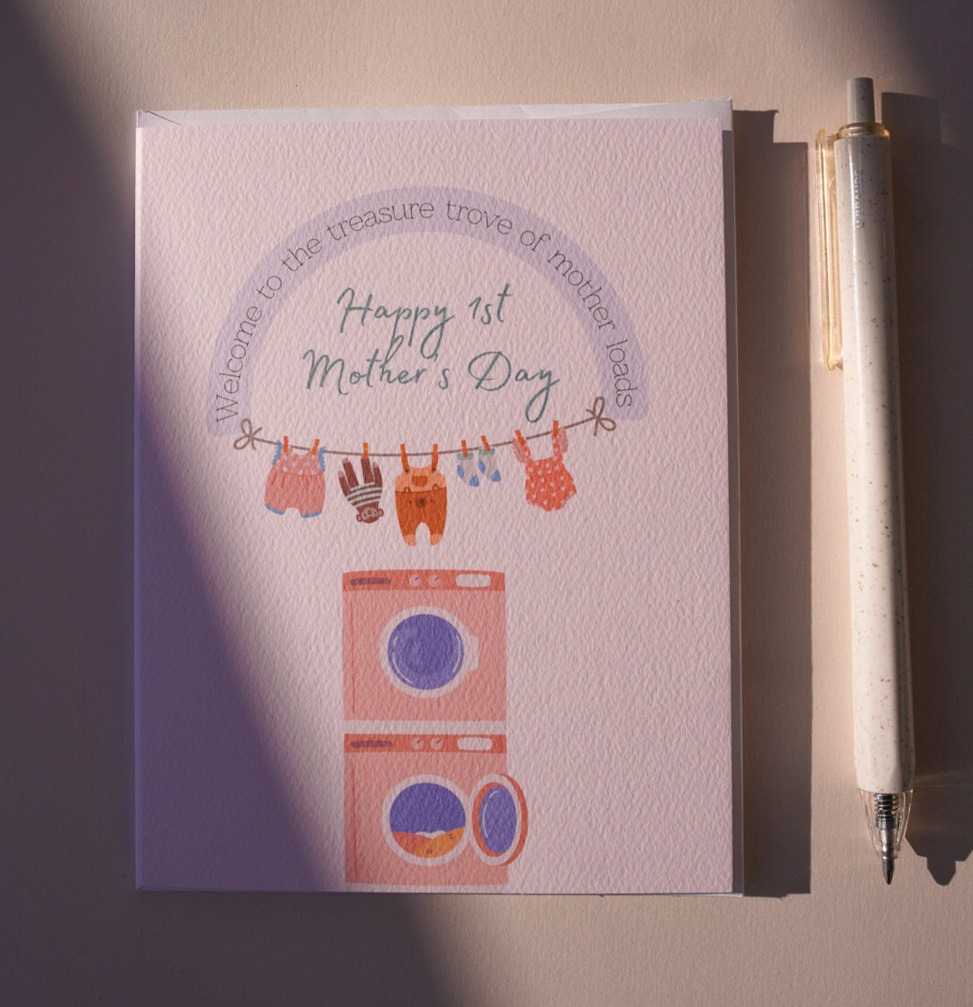 Happy First Mother's Day card - Pink